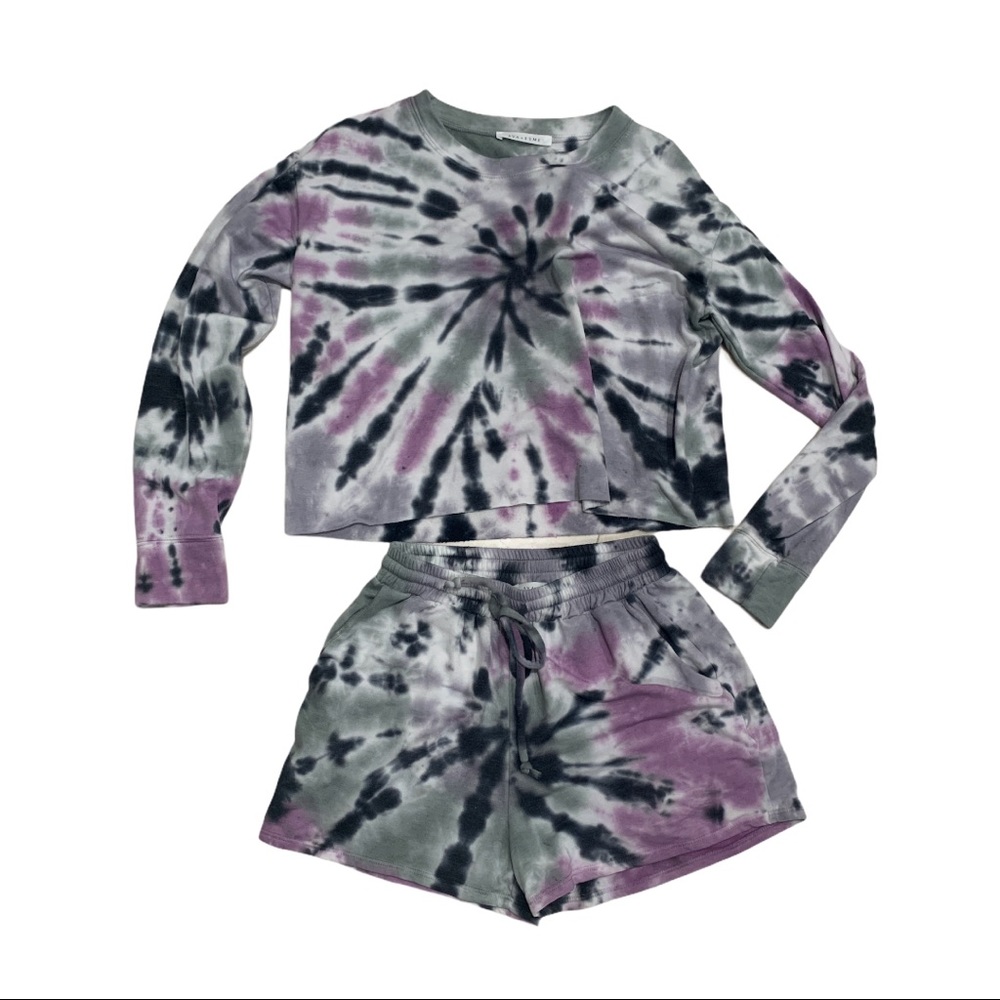 Ava and Esme Tie Dye long sleeve and shorts